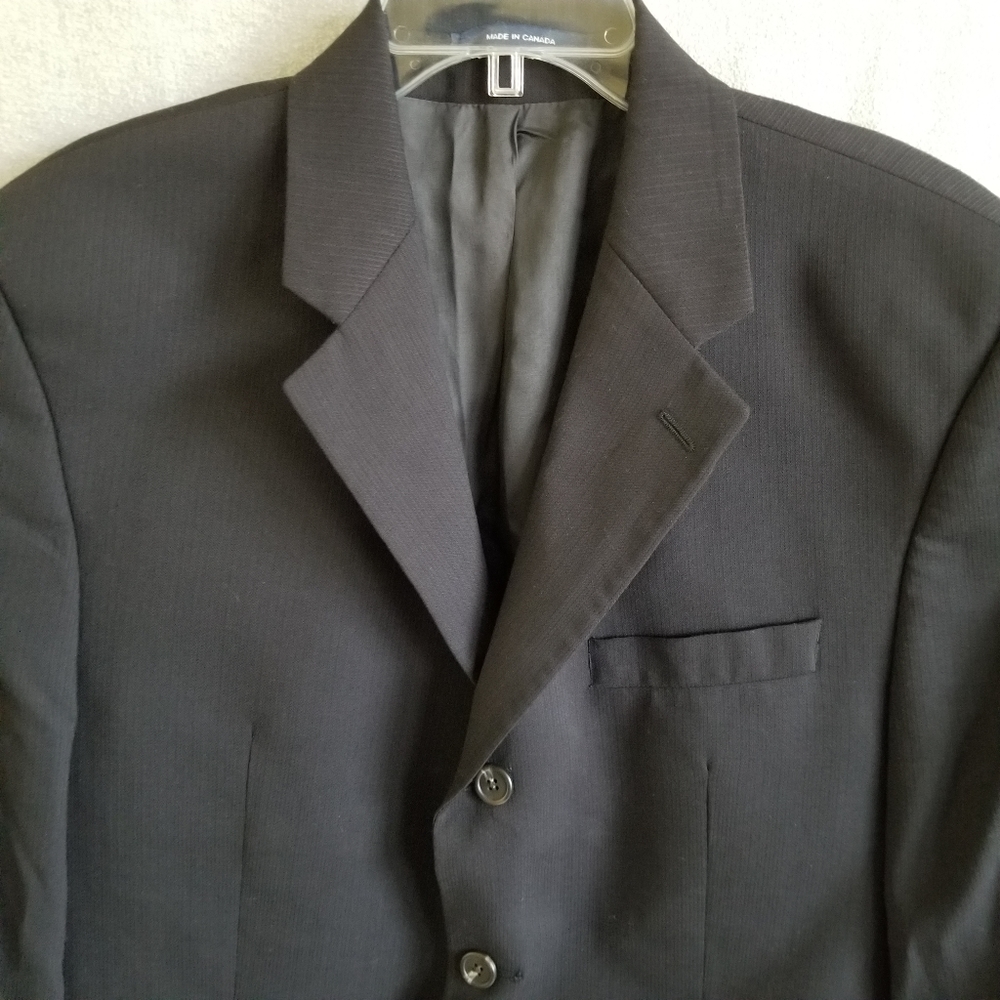 Ralph Ralph Lauren Sport Coat Jacket Mens 41R Wool Black Three Button Blazer
